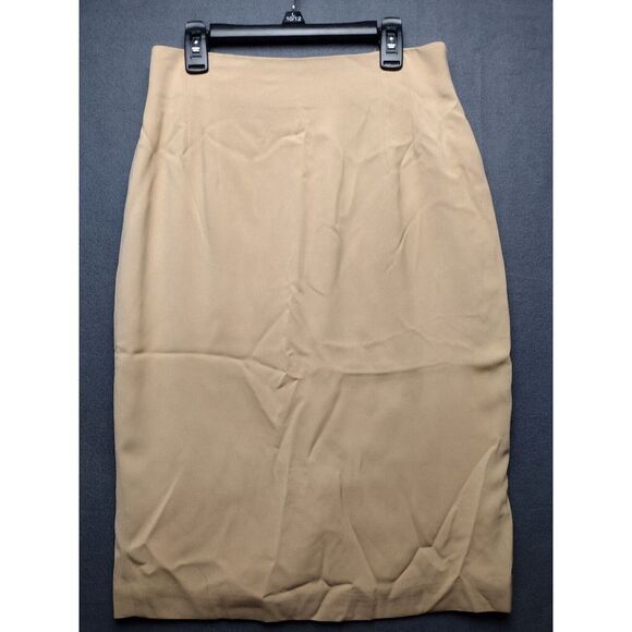 VTG Rena Rowan Saville Women's 6 Beige Pencil Straight Skirt Lined Made‎ in USA - Picture 1 of 7